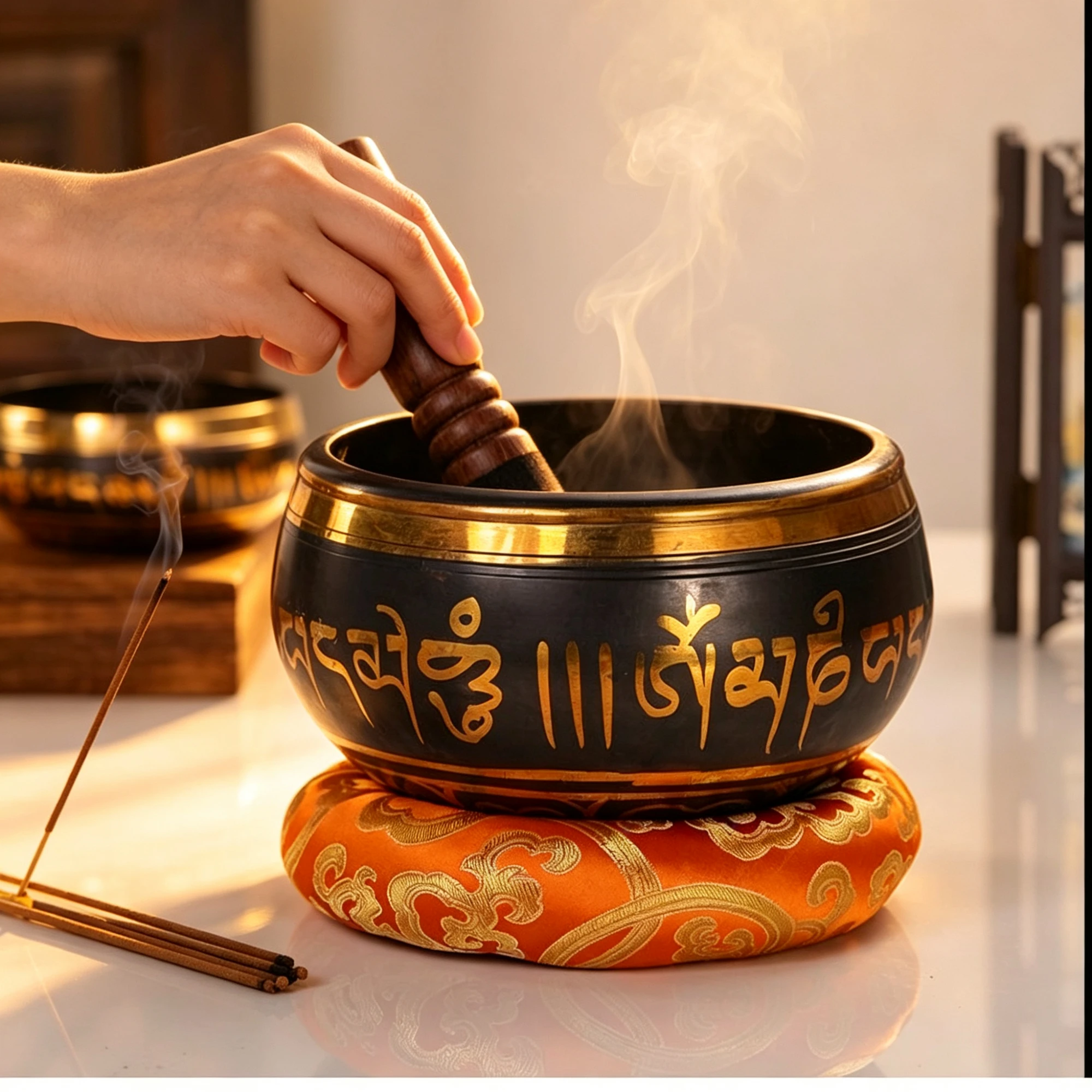 Tibetan Mantra Singing Bowl Set – Everything You Need to Begin - Image 3