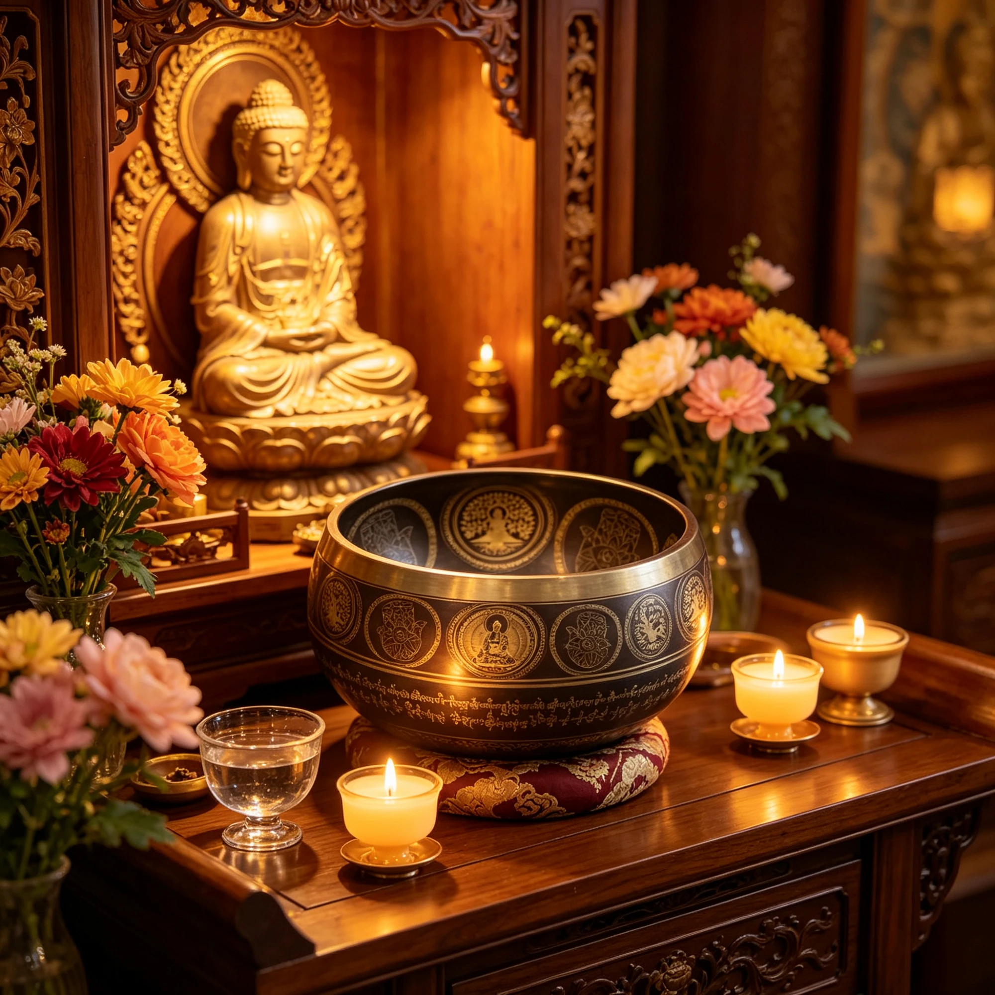 Buddha Mandala Singing Bowl – Sacred Geometry You Can Hear - Image 3