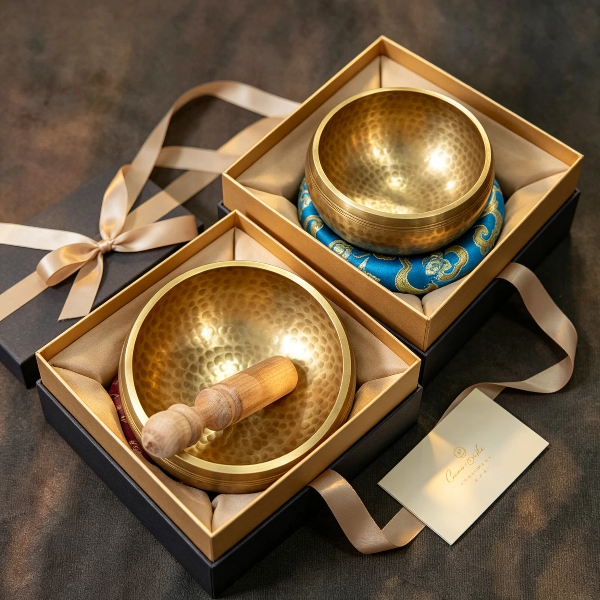 Golden Singing Bowl Set of 2 – Layer the Silence - Image 3