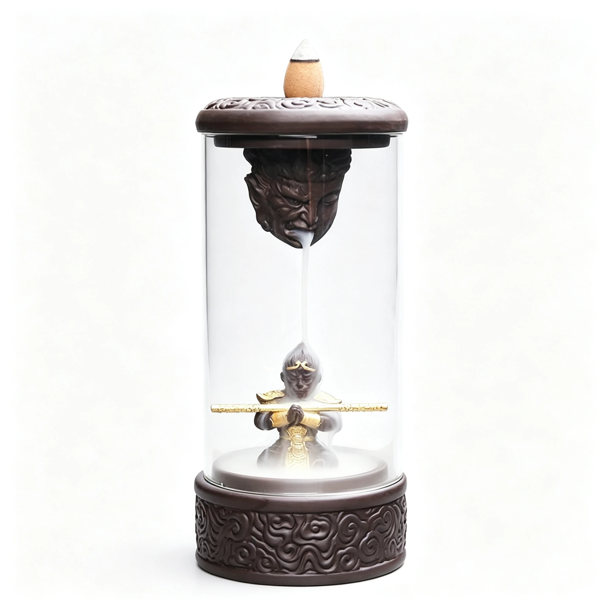 Monkey King Glass Backflow Incense Burner – A Little Character for Your Ritual - Image 4